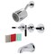 Kingston Brass Three-Handle Tub and Shower Faucet, Polished Chrome KBX8131CKL - alternate 1